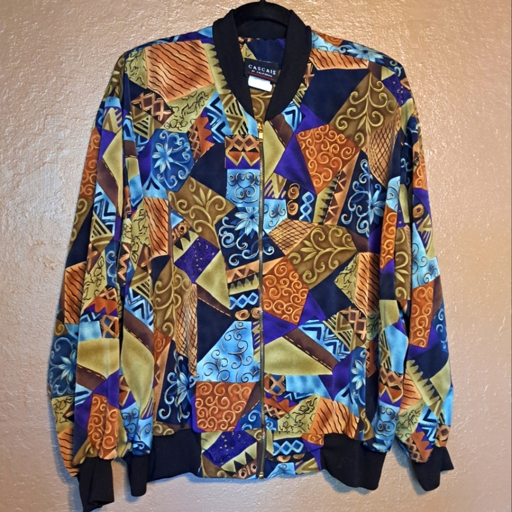 Colorful Geometric Pattern Jacket Size Large